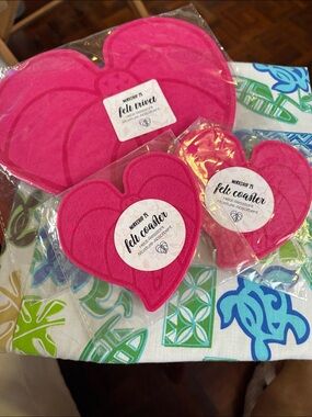 Felt Coaster Anthurium Raspberry